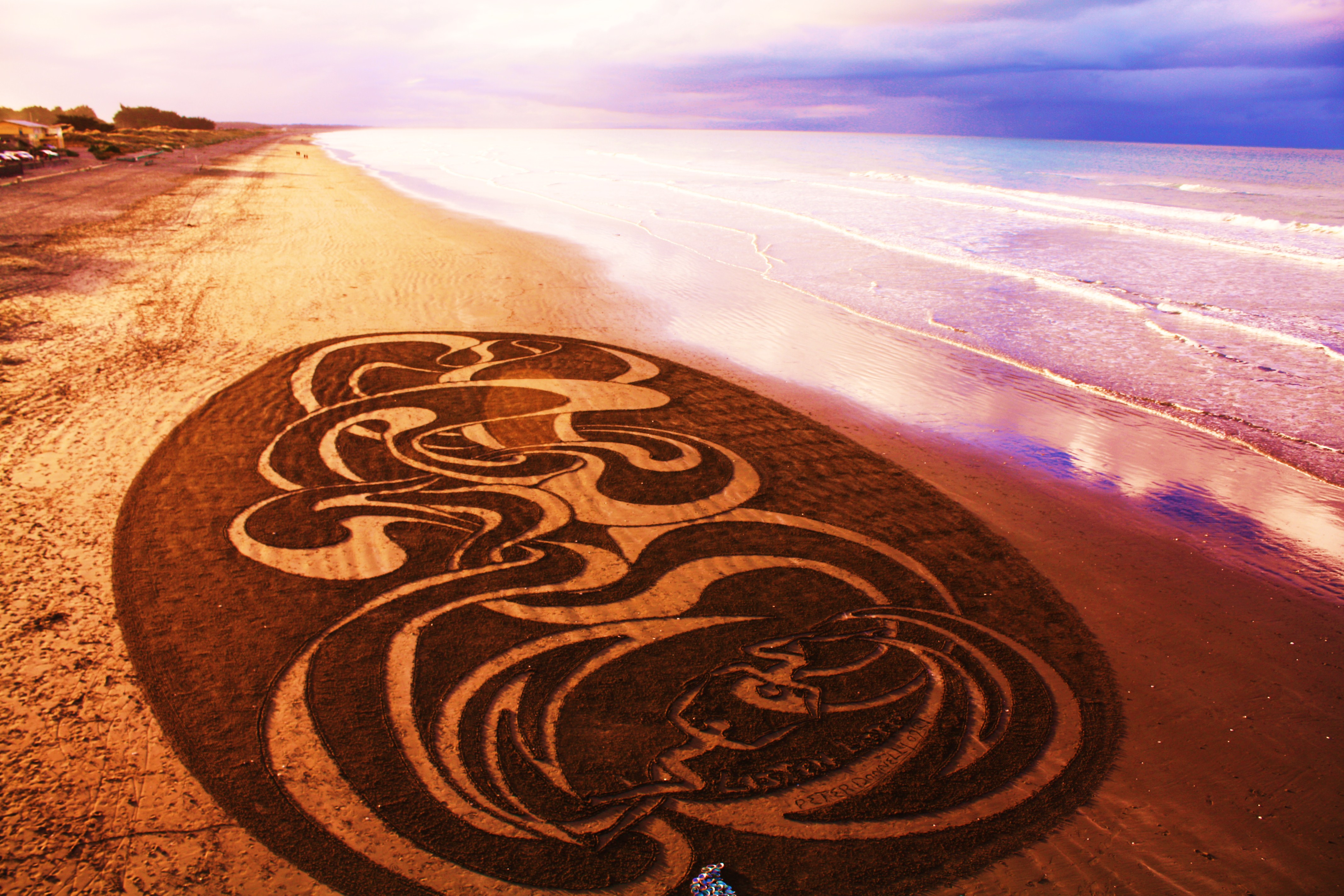 Beach Sand Art Hearts images