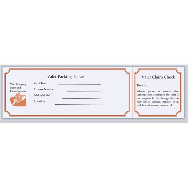 Free printable parking ticket template