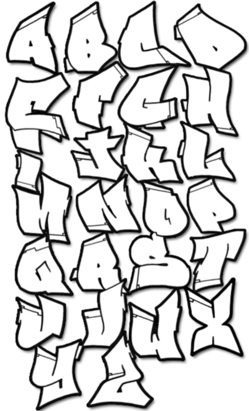 4 Characters Graffiti Alphabet Design Bubble Wavy Flava Throwups
