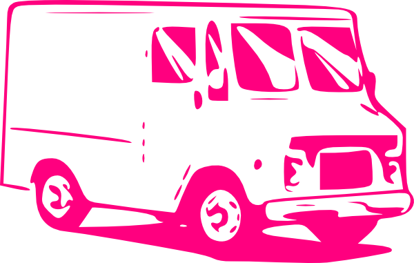 Pink Truck clip art - vector clip art online, royalty free 