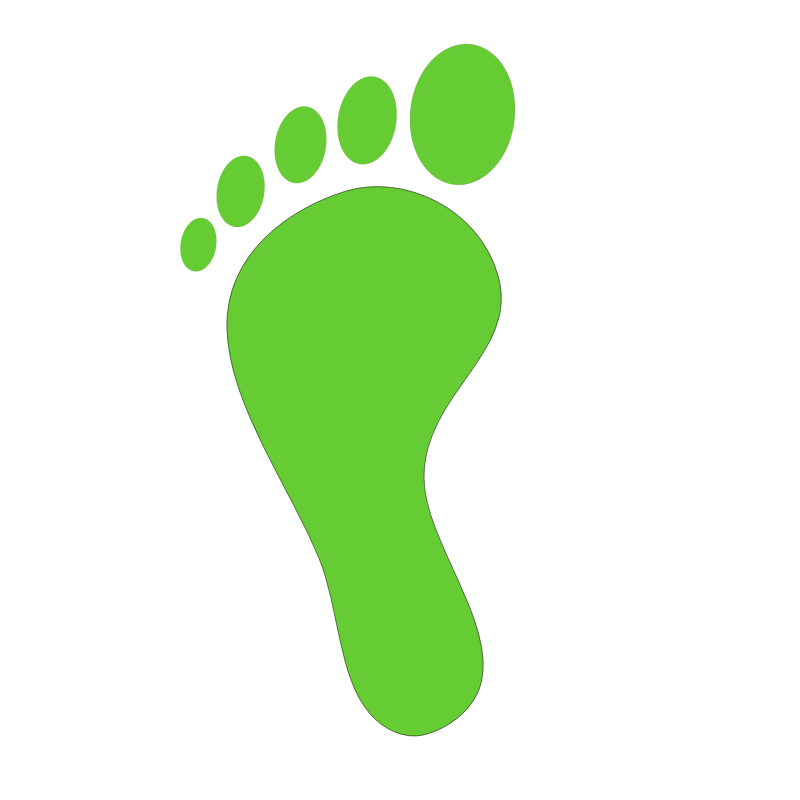 Clipart - green foot print