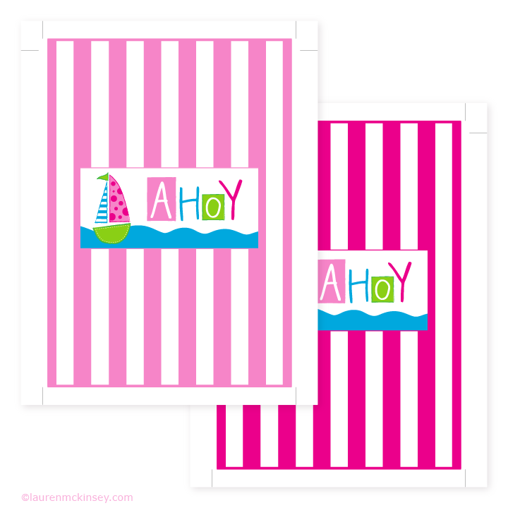 jumbo candy bar wrapper{sailboat birthday for girls} | Lauren 