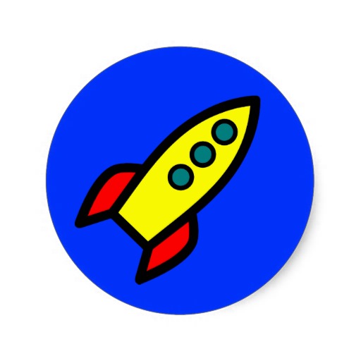 Cartoon Rocket Ship Card | Zazzle