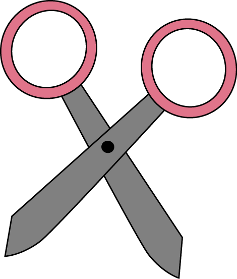 Pink Scissors Clip Art - Pink Scissors Vector Image