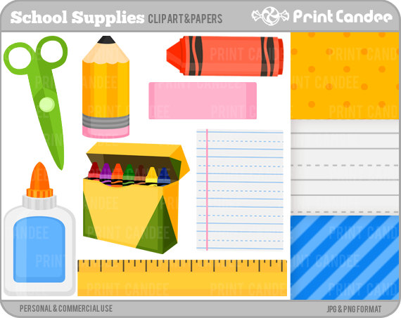 School Supplies - Clipart library