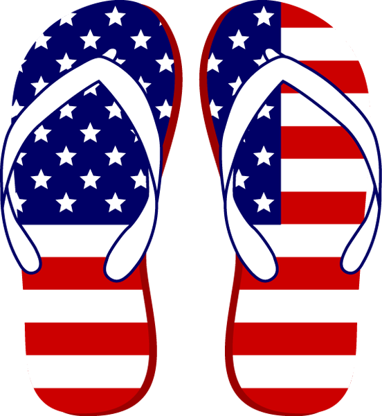 American Flag Flip Flops - Clipart library - Clipart library