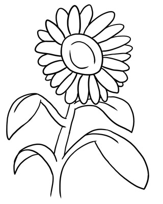 Free Flower Clip Art Outline #1