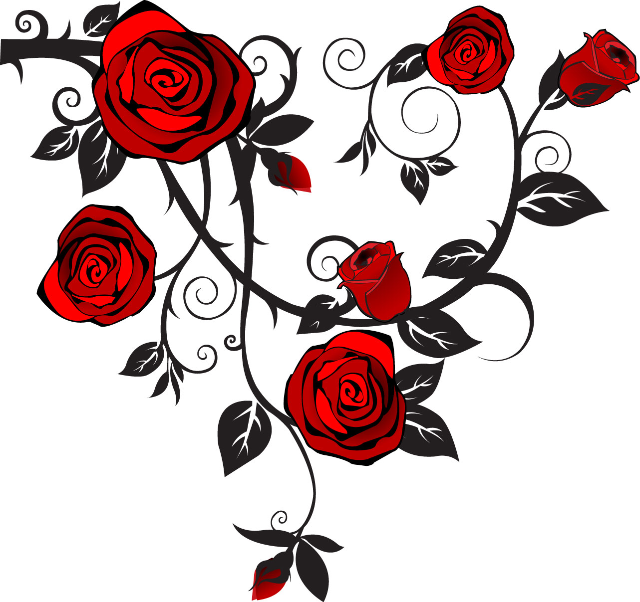 Rose image - vector clip art online, royalty free  public domain