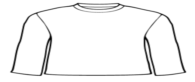 Tee Shirt Outline Template - Clipart library