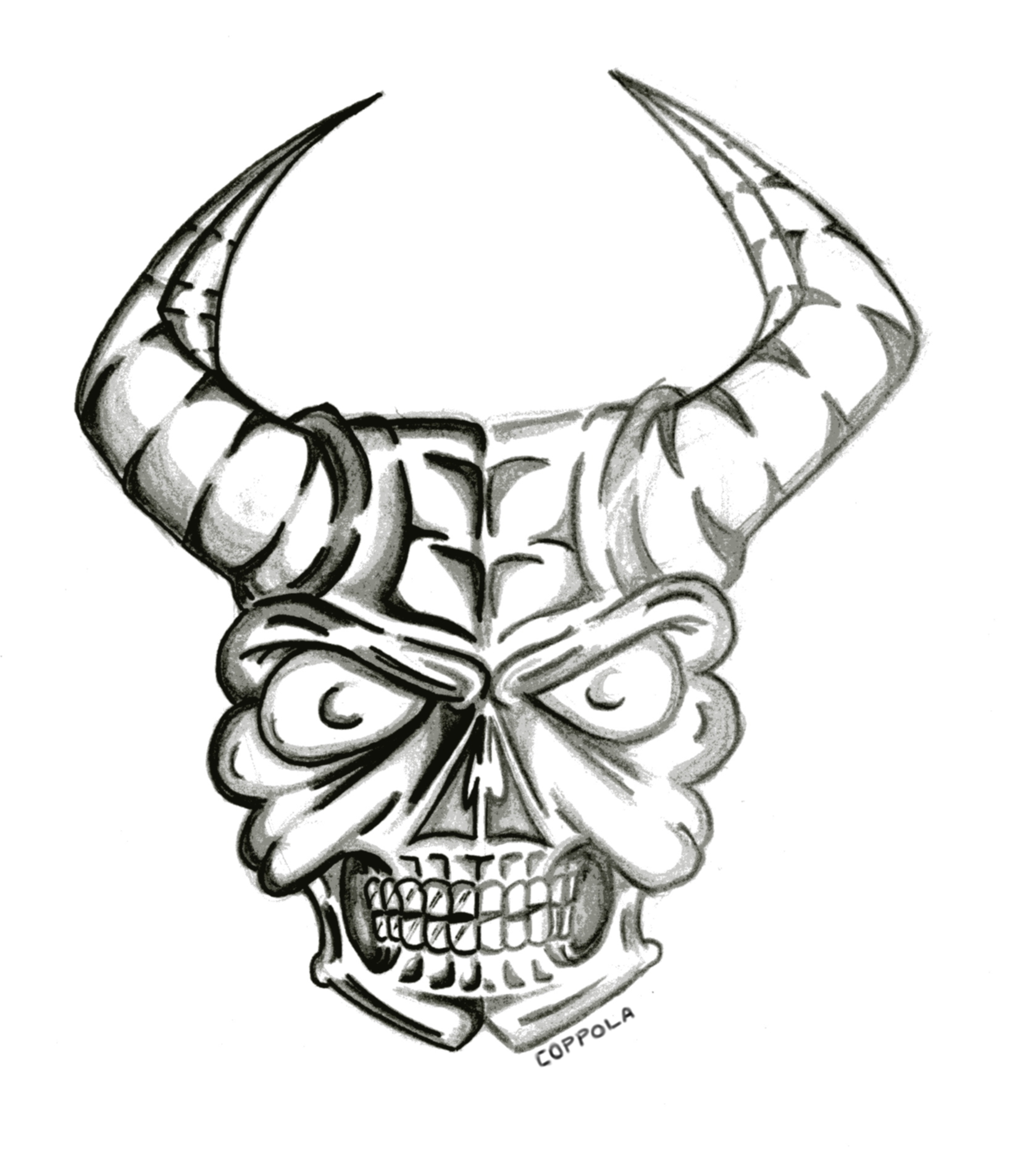 Skull Fire Drawings Kreview - Clipart library - Clipart library