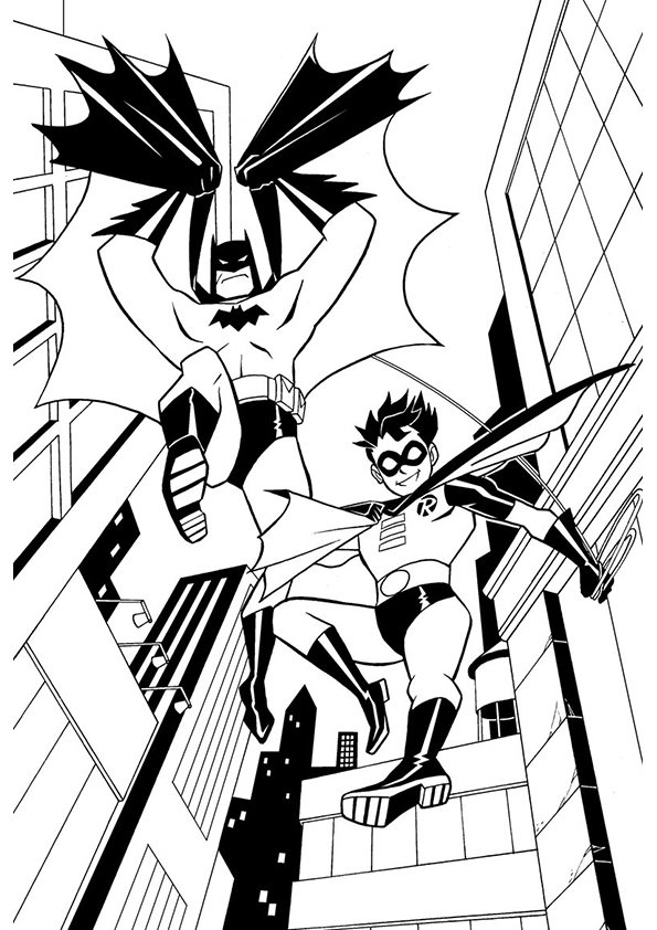 amazing superheroes Robin Coloring Pages For Kids | Great Coloring 