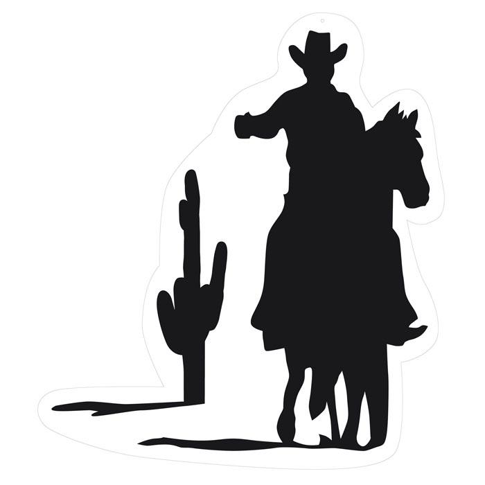 3D-Wanddeko Silhouette Western-Cowboy 56 cm g�nstig kaufen bei 