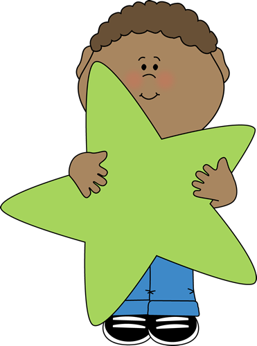 Little Boy Holding a Star Clip Art - Little Boy Holding a Star Image