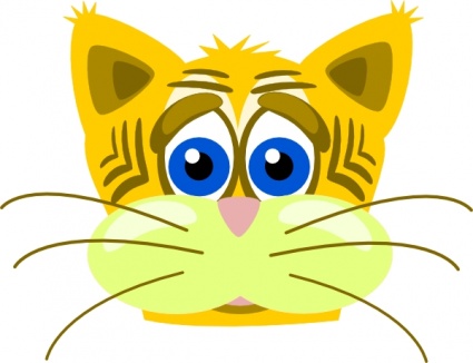 Peterm Sad Tiger Cat clip art vector, free vector images - ClipArt 