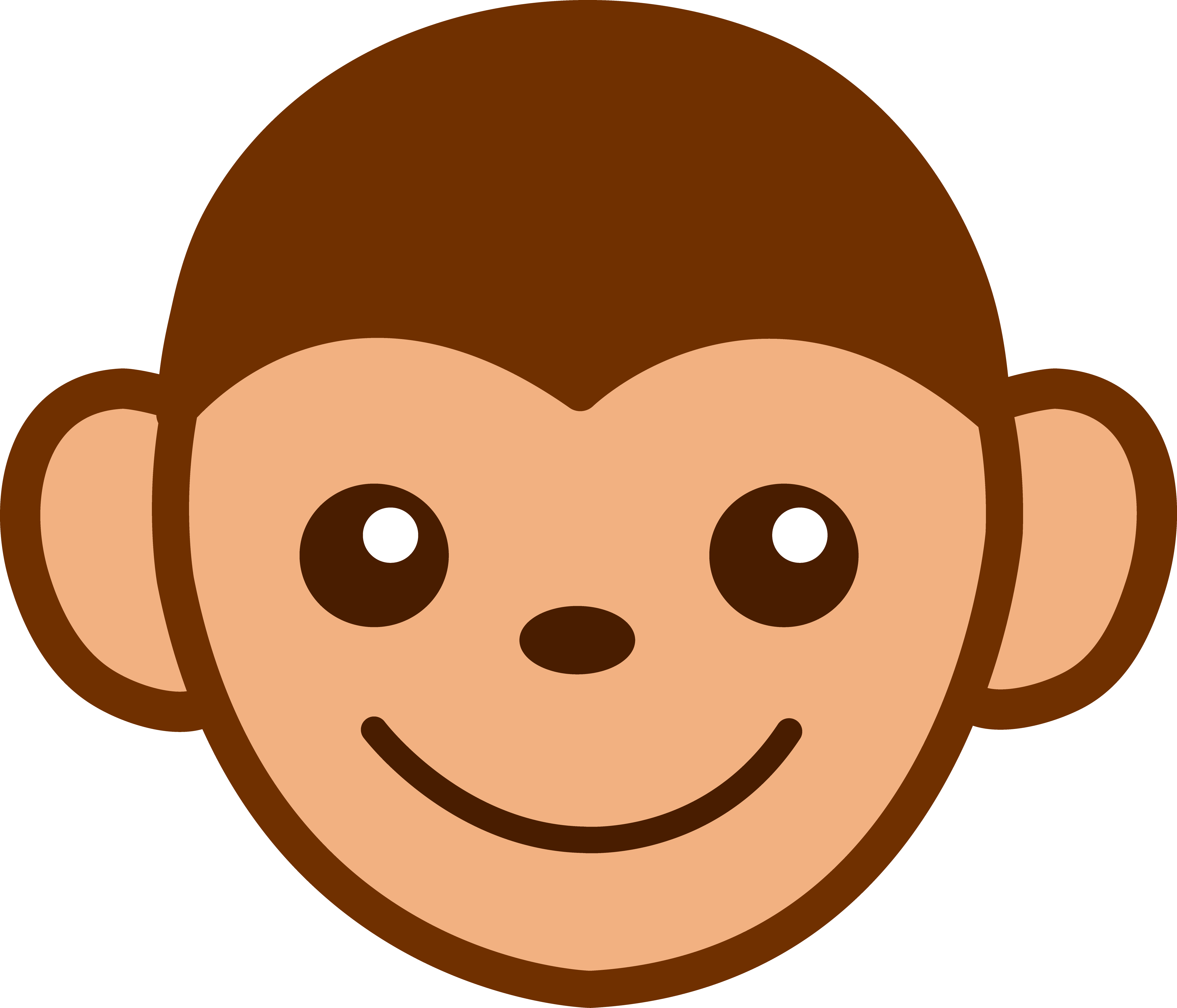 Cute Monkey Face Clip Art - Free Clip Art