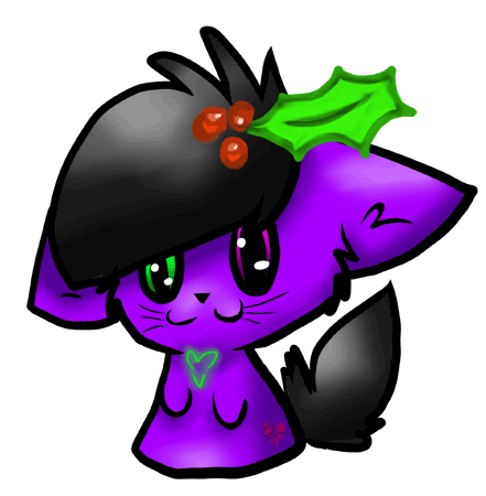Christmas Cartoon Cat Chibi Cat Cartoon Echo's Free Cartoon Cat