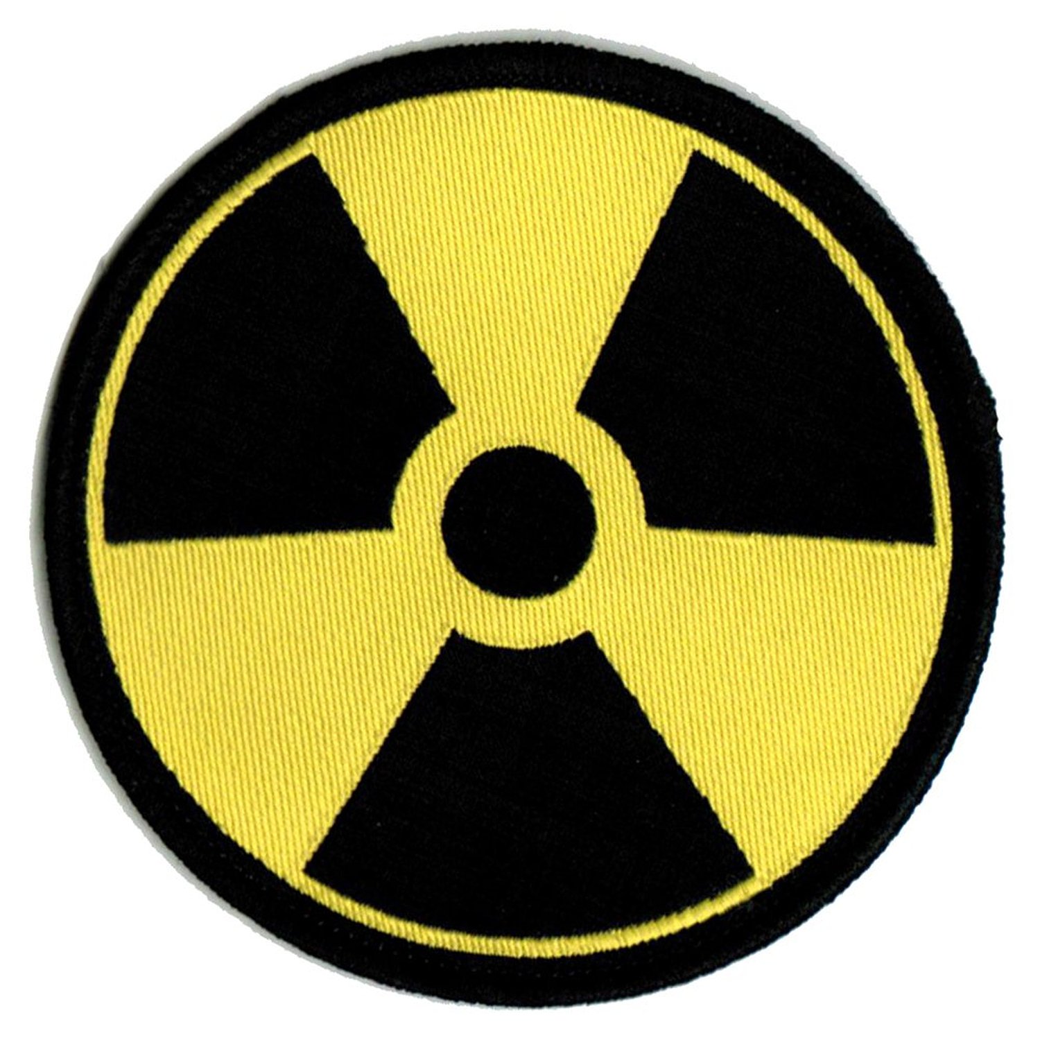: Biohazard Symbol Embroidered Patch Iron-On Danger 