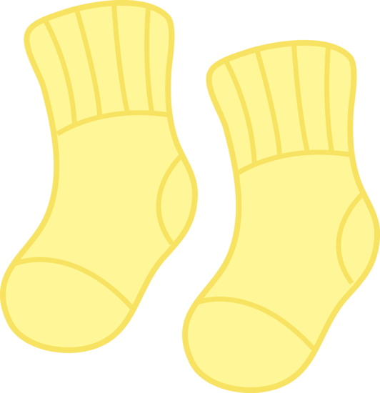 Yellow Baby Socks - Free Clip Art