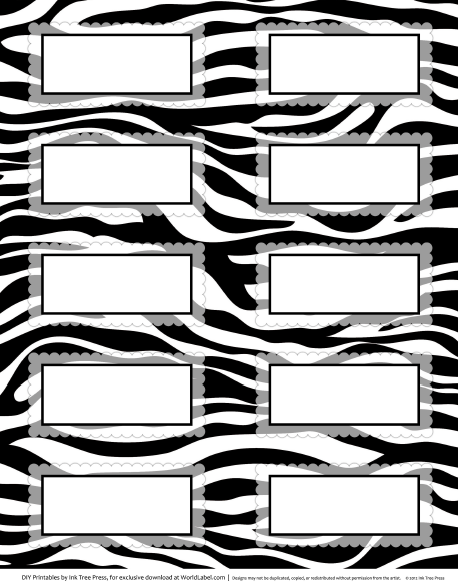 Labels with Wild Cat Prints  Zebra | Worldlabel Blog