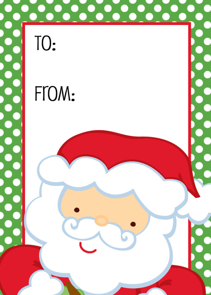 Santa Christmas Gift Tag Printables - Digi-Mama