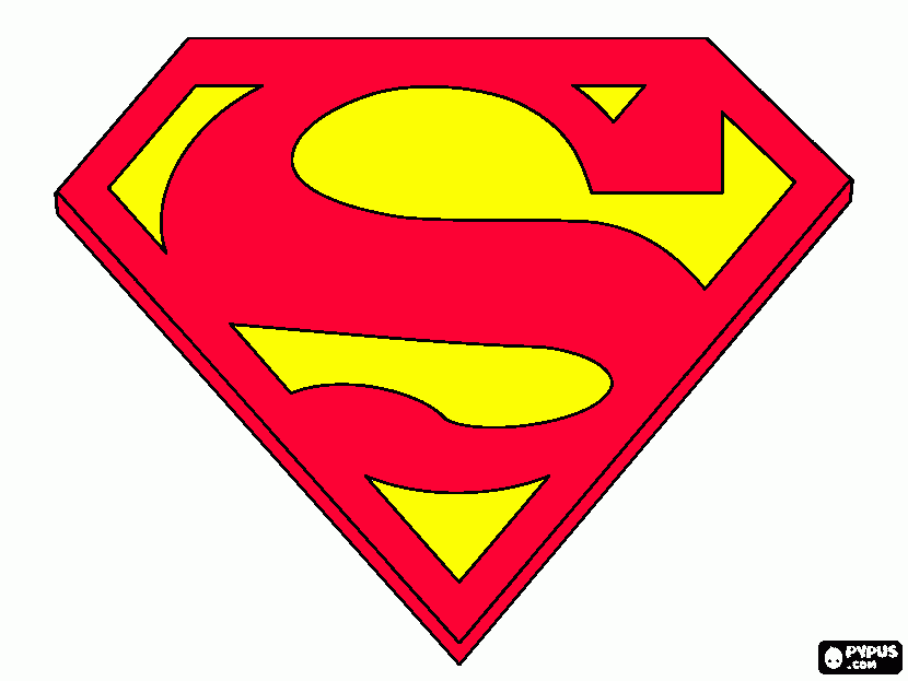jesus superman symbol Colouring Pages (page 3)