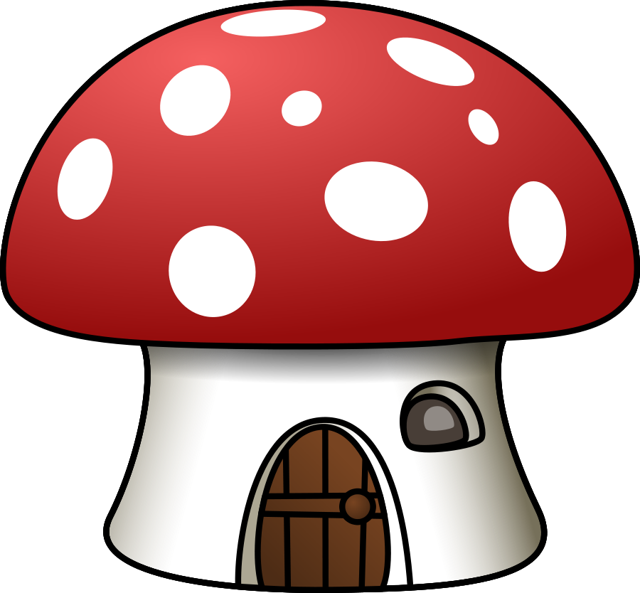Mushroom House medium 600pixel clipart, vector clip art