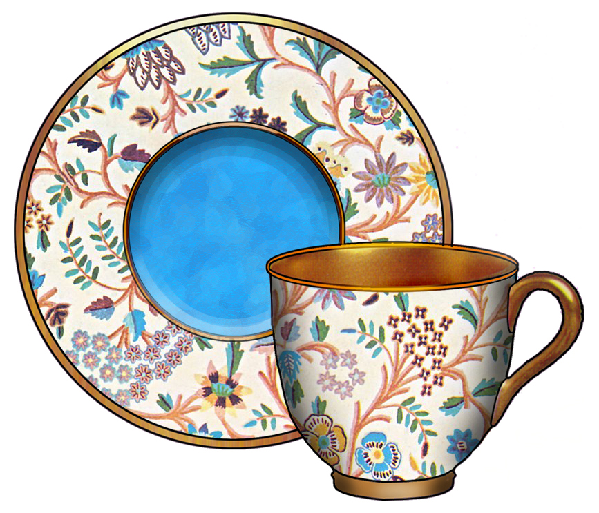 ArtbyJean - Vintage Indian Print: CUP AND SAUCER PRINTS - some in 