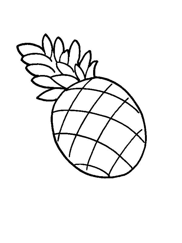 A Drawing of Pernambuco Pineapple Coloring Page - Download  Print 