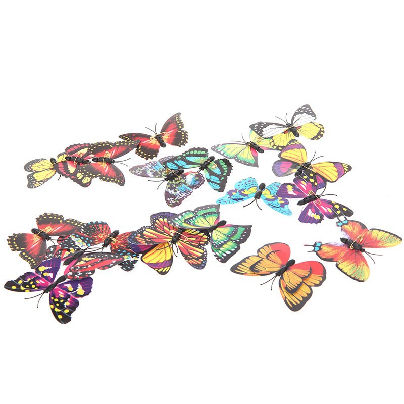  Buy 20pcs Artificial Butterfly 7cm 3D Pin Clip 
