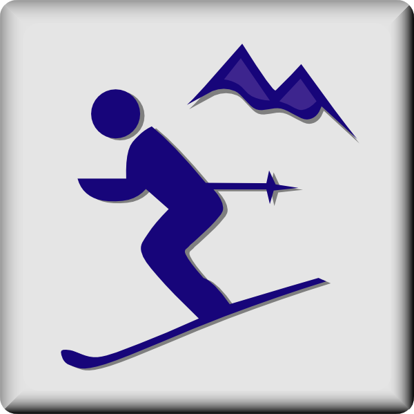 Hotel Icon Ski Area clip art - vector clip art online, royalty 