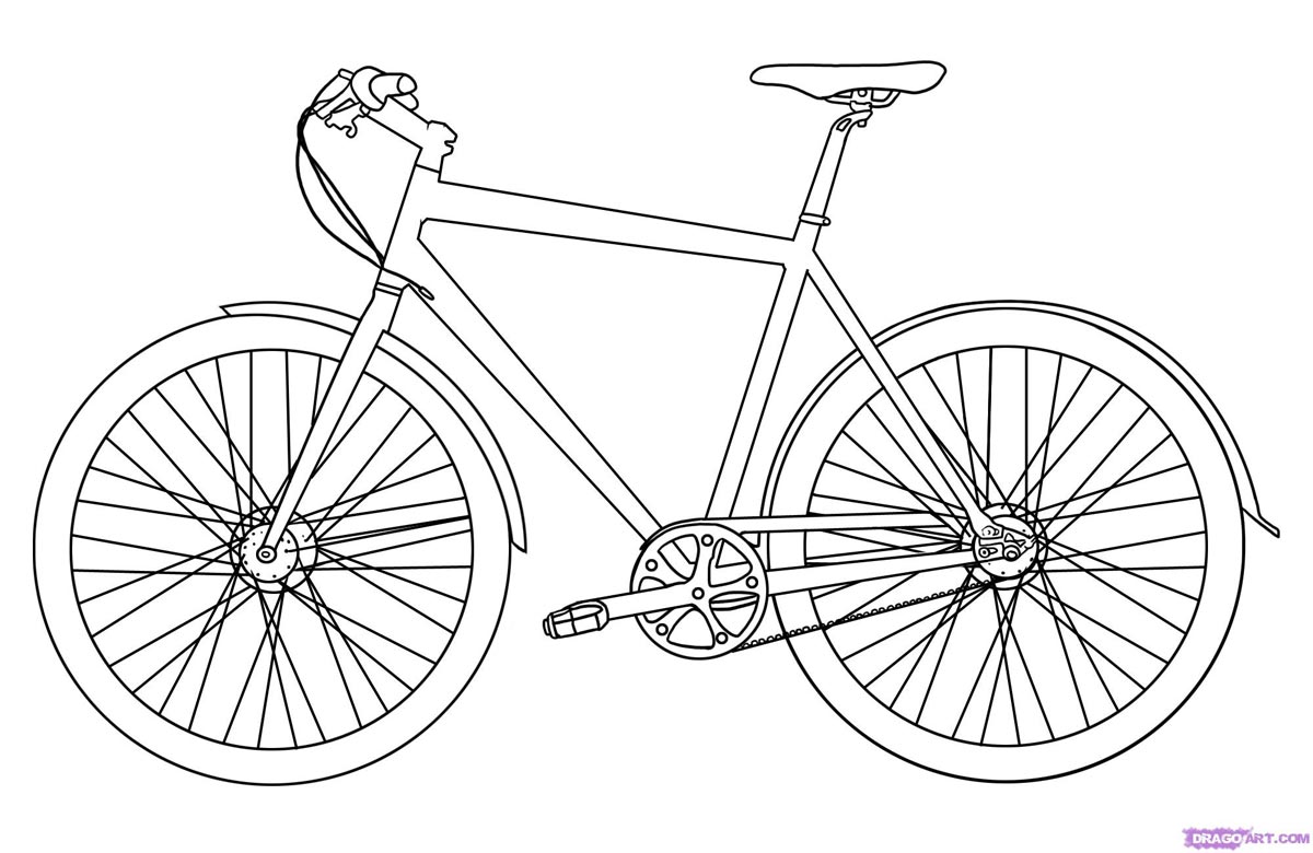 sketch of a bike - Clip Art Library