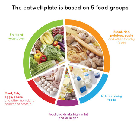 Pie Chart Showing Balanced Diet