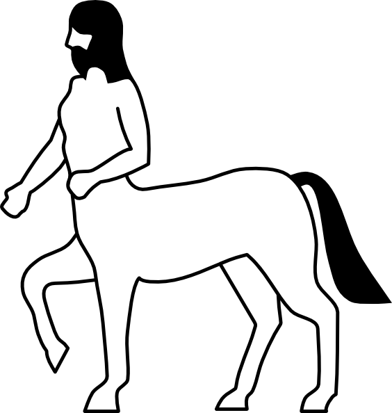 Heraldic Centaur clip art - vector clip art online, royalty free 