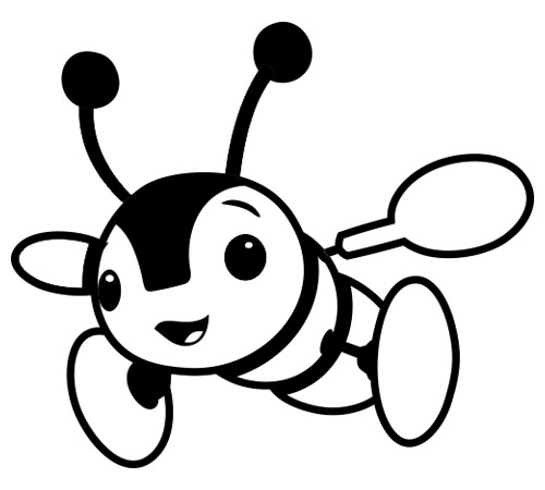 bee clip art free black and white - photo #40