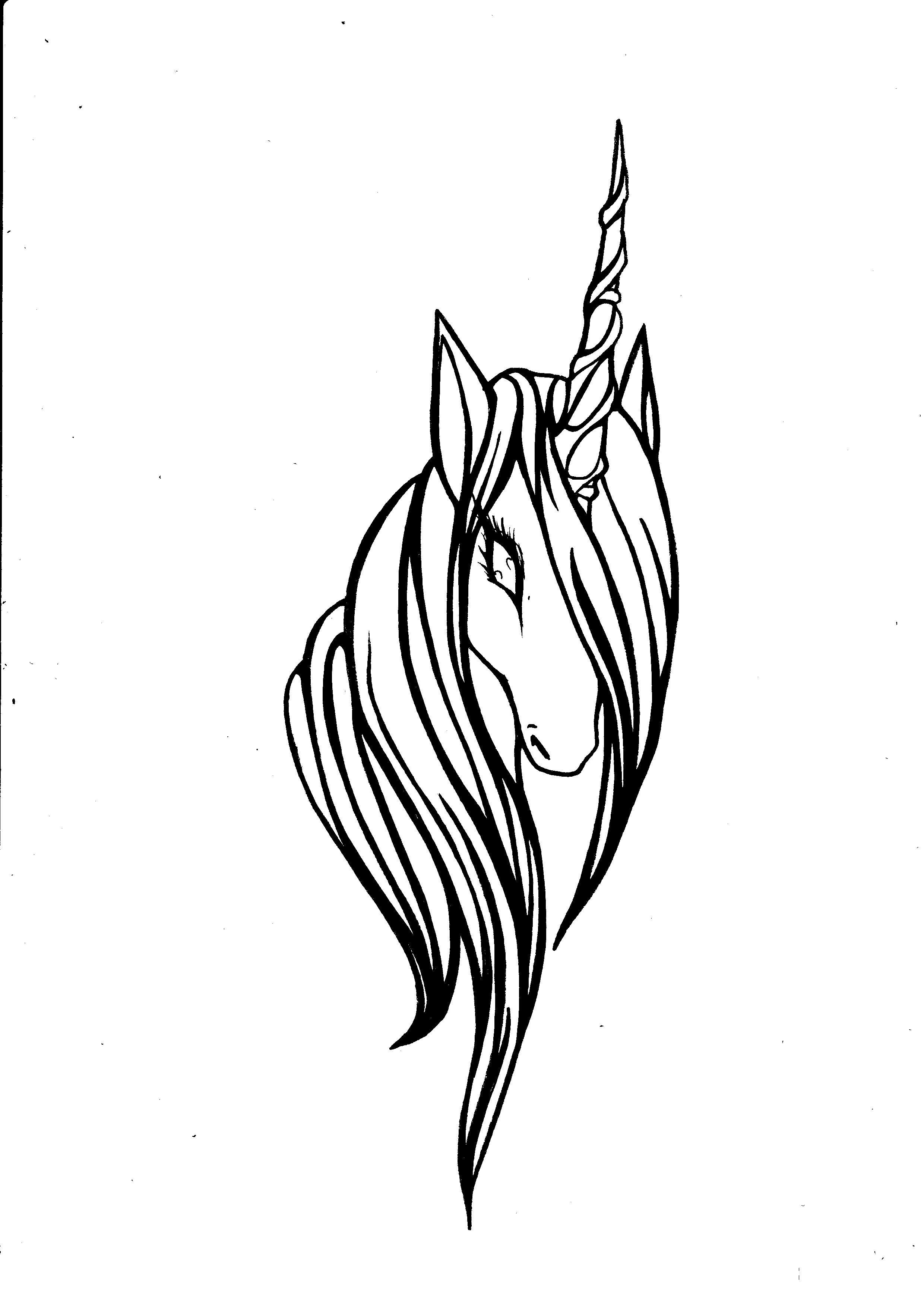 Simple Unicorn Face Drawing