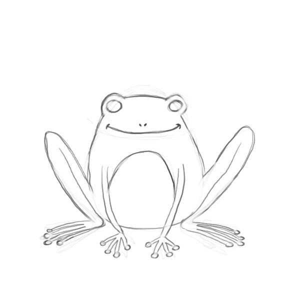 How to draw a cartoon frog - Drawing Factory