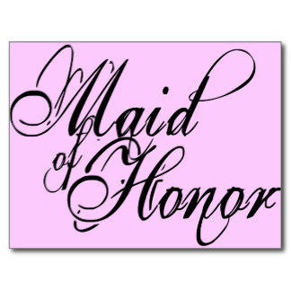 Maid Of Honor Postcards  Postcard Template Designs | Zazzle