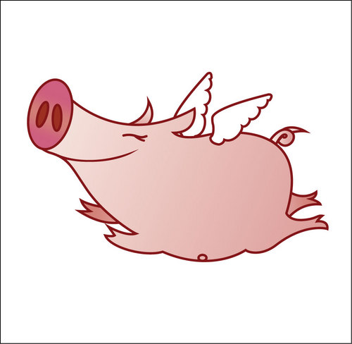 when pigs fly clipart - photo #35