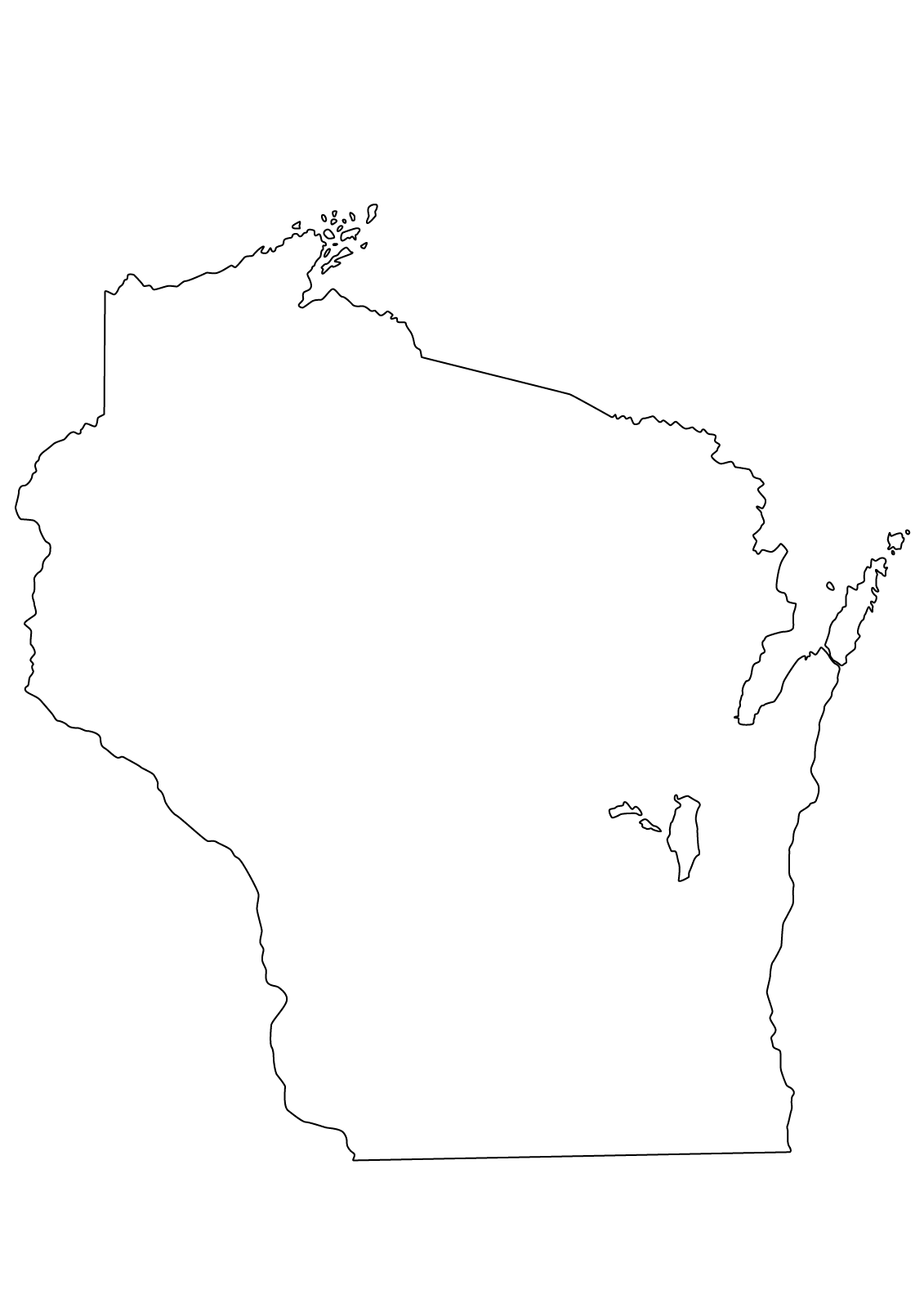 Free Wisconsin Outline, Download Free Wisconsin Outline png images