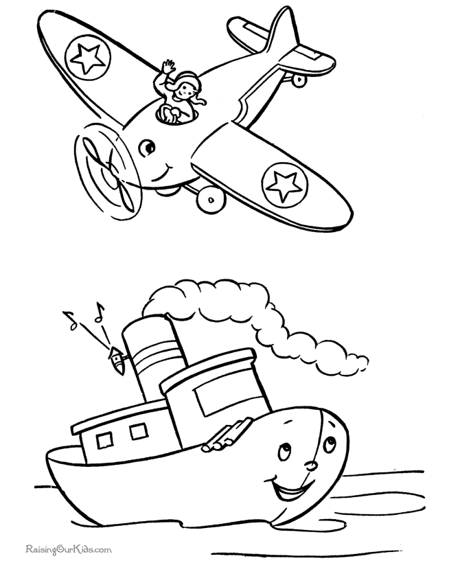 Coloring Pages Airplanes - AZ Coloring Pages