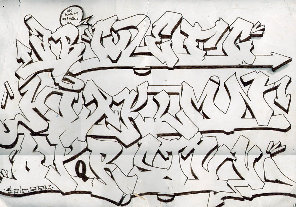 Resume Brilliant Ideas Of Block Letters Graffiti Bubbles Lettering