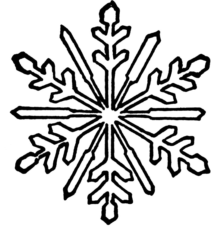 The Snowflake One And Four Small Coloring Pages - Snowflake 
