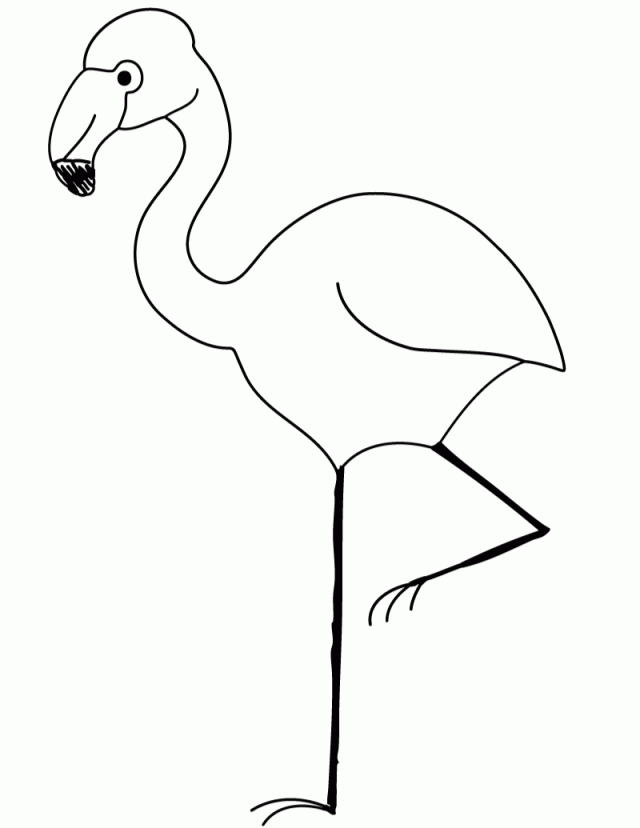 Flamingo Clip Art Clipart library 239664 Flamingo Coloring Pages For Kids