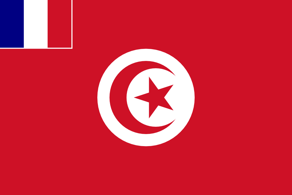 Flag Art Flag of French Tunisia scallywag Flag SVG Flagartist.