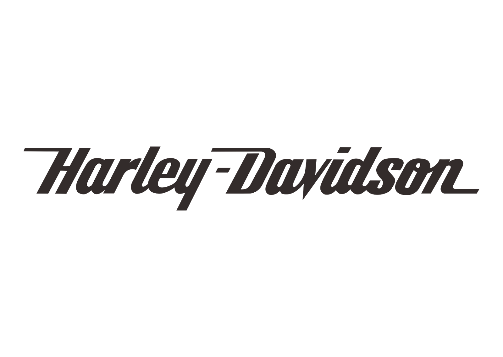 Harley Davidson (text) Logo Vector Black White ~ Free Vector Logos 