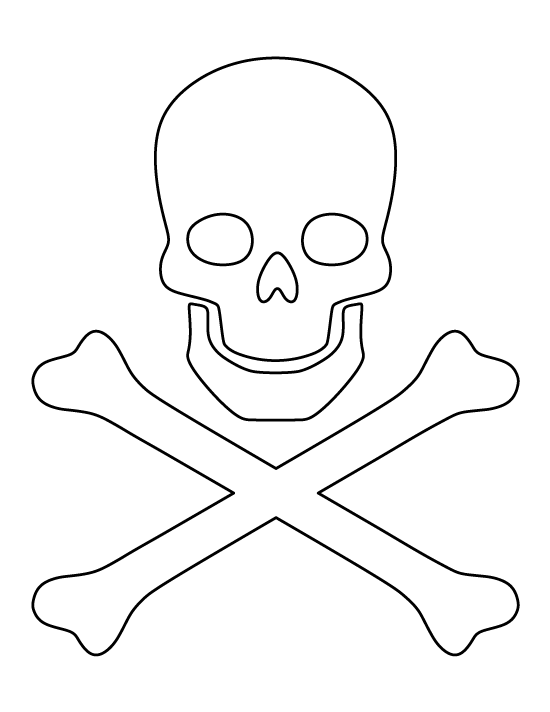 Free Skull And Crossbones Stencil, Download Free Skull And Crossbones