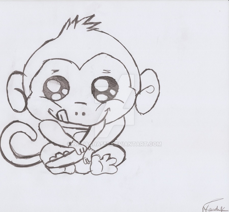 3 ways to draw a monkey wikihow clip art library