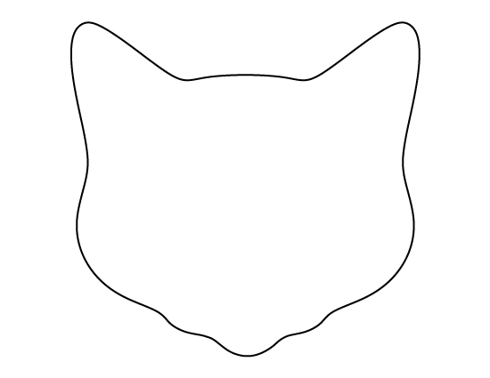 Printable Cat Face Template