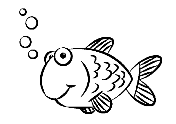 Simple Kid Preschool Coloring Pages Fish - Animal Coloring pages 