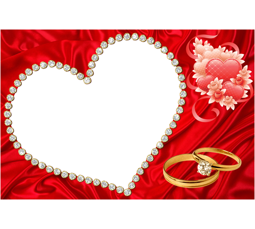 red wedding hearts clipart